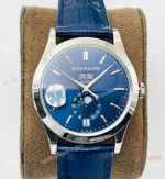 ZF Patek Philippe Calatrava Perpetual Calendar Cal 324 S QA LU 24H303 Watch Blue Dial